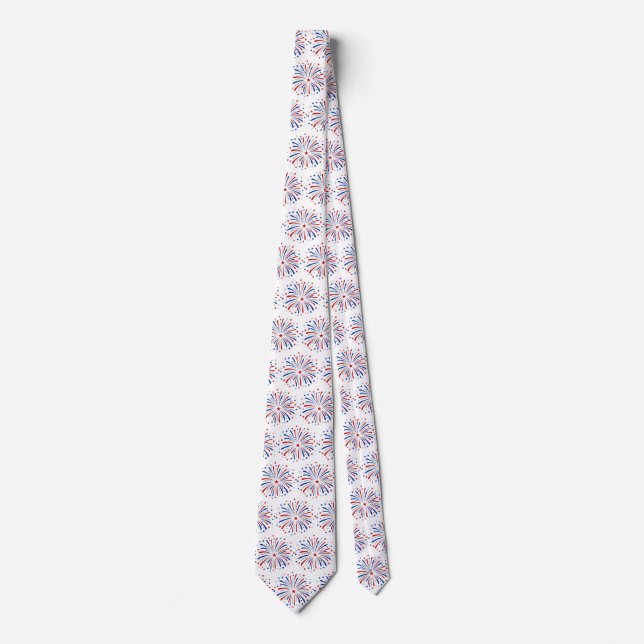 Just Here For The Fireworks Funny For Couple Tie (Front)