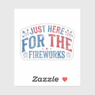 Just Here For The Fireworks Retro Patriotic