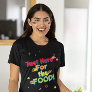 Just Here for the FOOD! Funny Game Watch Party  T-Shirt