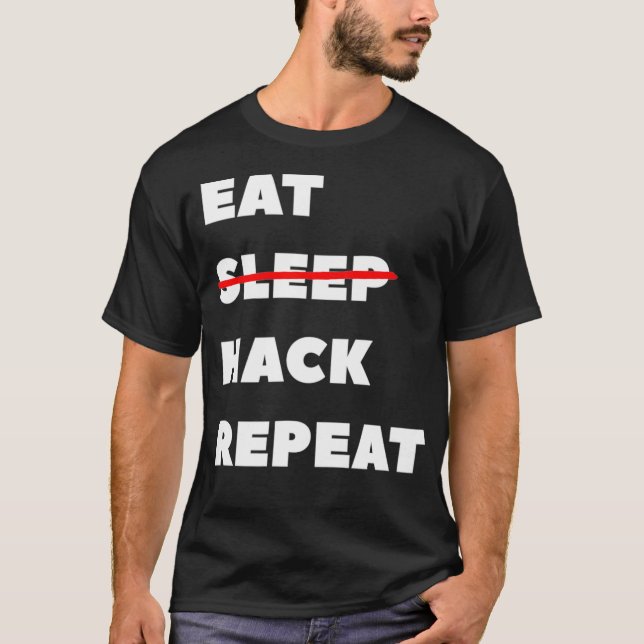 Just Here For The Hacking Coding Swag Hackathon T-Shirt (Front)