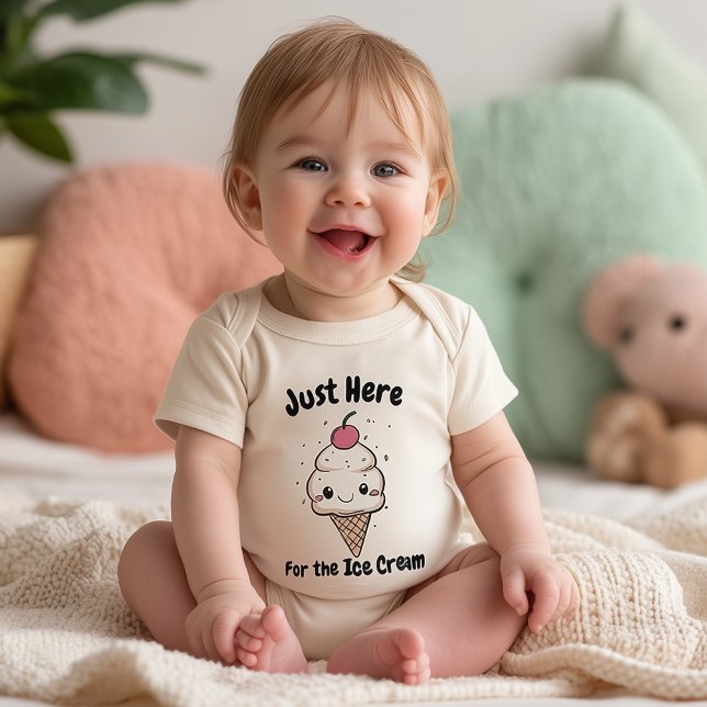 Just Here for the Ice Cream Cute Toddler Bodysuit (Creator Uploaded)