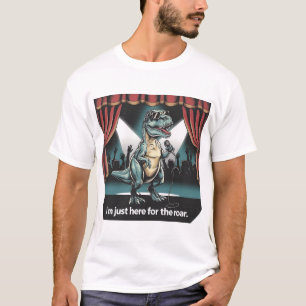 Just Here for the Roar - Retro Dinosaur T-Shirt