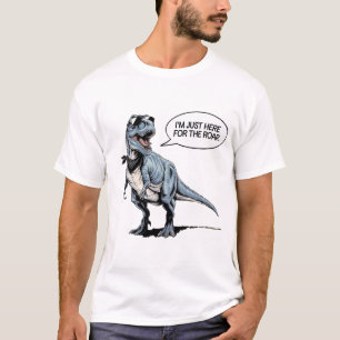 Just Here for the Roar – Retro Dinosaur T-Shirt