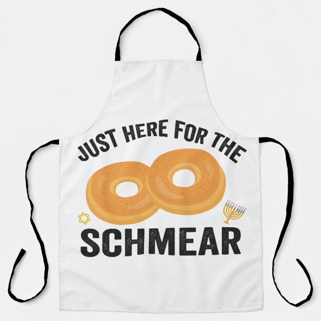 Just Here For the Schmear Funny Hanukkah Bread   Apron (Front)