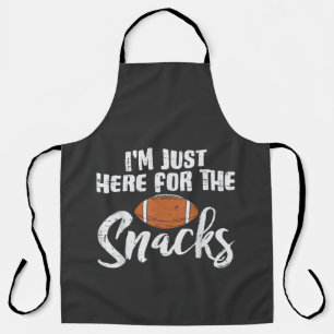 Just Here for The Snacks American Football Funny Apron
