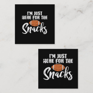 Just Here for The Snacks American Football Funny Enclosure Card