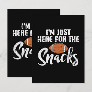 Just Here for The Snacks American Football Funny Thank You Card