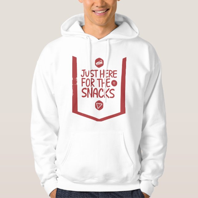 Just Here for the Snacks Hoodie (Front)