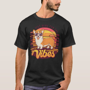 Just Here For The Vibes Dog Glaceses Summer Cool S T-Shirt