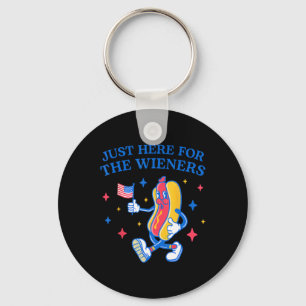Just Here For The Wieners 4th Of July Hot Dog 4 Key Ring