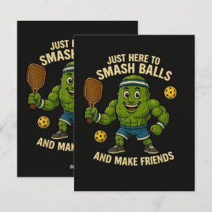 Just Here to Smash Balls and Make Friends Holiday Card