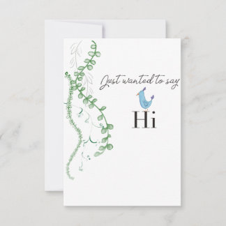 Just Hi Thank You Card