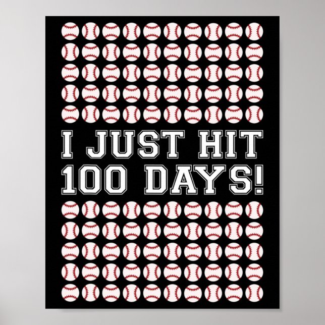 Just Hit 100 Days Of School Bysell Teacher Boys 10 Poster (Front)