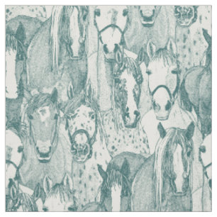just horses jade half pearl fabric