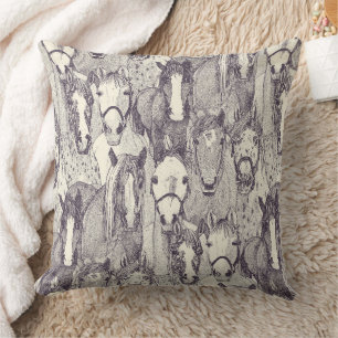 just horses mulberry pearl cushion