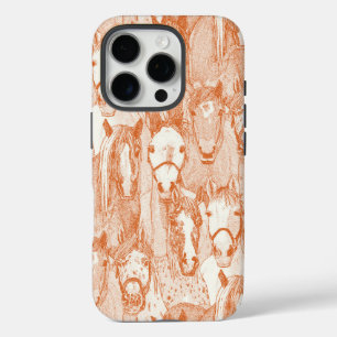just horses orange half pearl iPhone 16 pro case