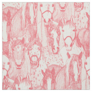 just horses rose pink half pearl fabric