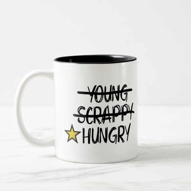 Just Hungry Two-Tone Coffee Mug (Left)