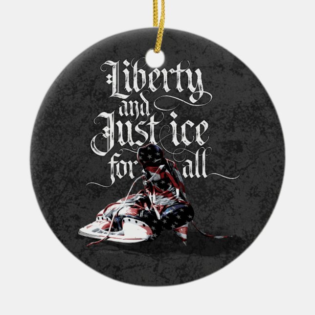 Just Ice For All (Hockey) Ceramic Ornament (Front)
