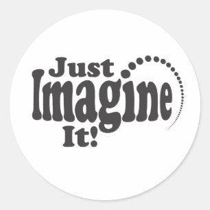 Just Imagine It! - Dots Classic Round Sticker