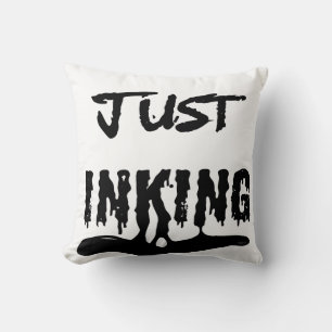 Just Inking Black Ink Typography Artist  Cushion
