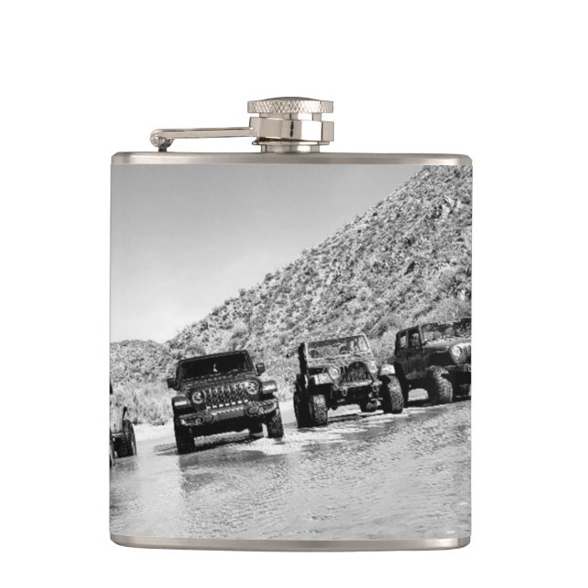 Just Jeepin' Hip Flask (Front)