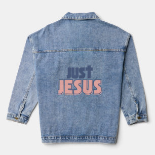 Just Jesus Blue Pink Christian Denim Jacket