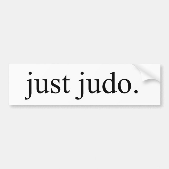 Just Judo Bumper Sticker (Front)