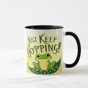 Just Keep Hopping! Frog Mug
