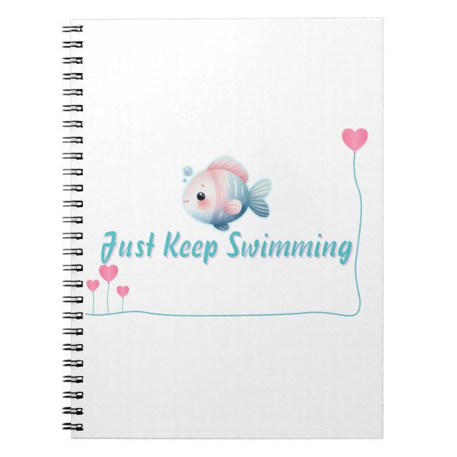 Just Keep Swimming Axolotl Notebook (Front)