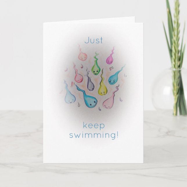 Just keep Swimming Card (Front)