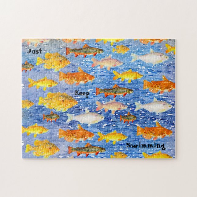Just Keep Swimming-Collection of Fish Jigsaw Puzzle (Horizontal)