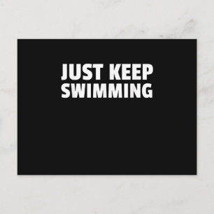 Just Keep Swimming Design Holiday Postcard