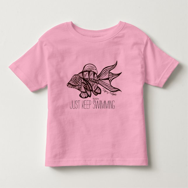 "Just Keep Swimming" Toddler Tee (Front)