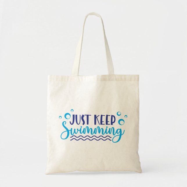 Just keep swimming tote bag (Front)