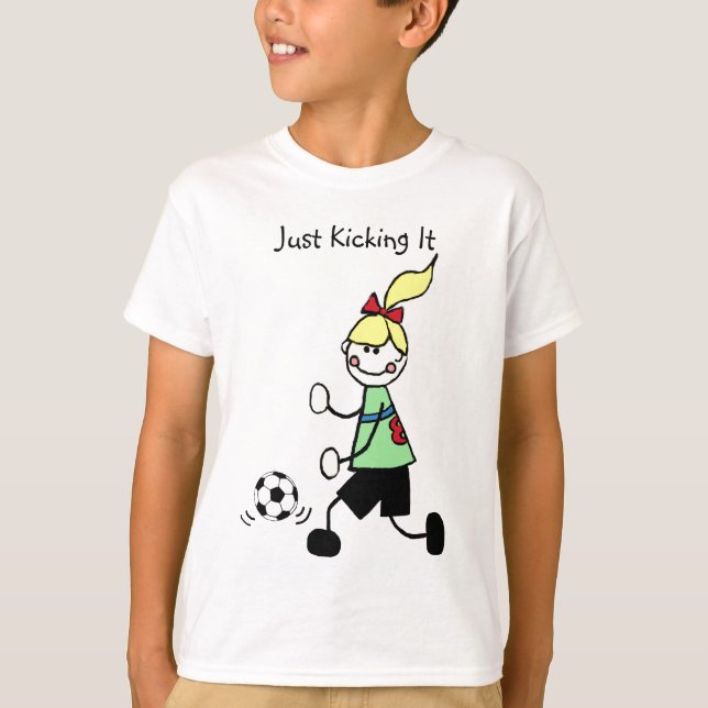Just Kicking It Soccer T-Shirt (Front)