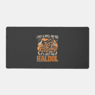 Just Kidding Haldol Halloween Potion Bottle Syring Desk Mat