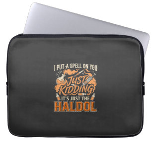 Just Kidding Haldol Halloween Potion Bottle Syring Laptop Sleeve