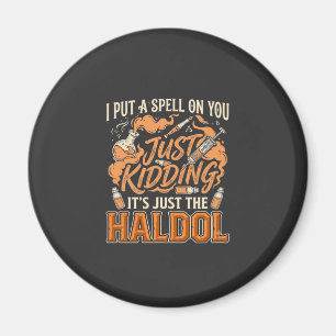 Just Kidding Haldol Halloween Potion Bottle Syring Magnet