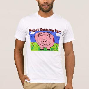 Just Kids at Heart - Pig (1e) - Rugged Outdoorsy T-Shirt