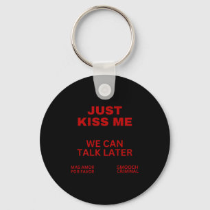 Just Kiss Me Cute Valentine's Day Lover Key Ring