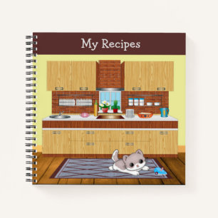Just Kitten Around - Cute Kitchen Recipe Notebook