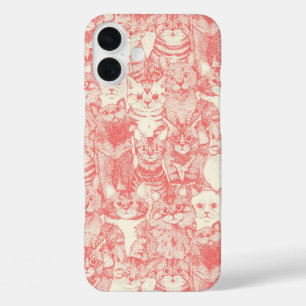 just kittens coral pink iPhone 16 plus case