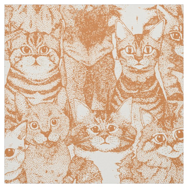 just kittens spice fabric (Swatch)