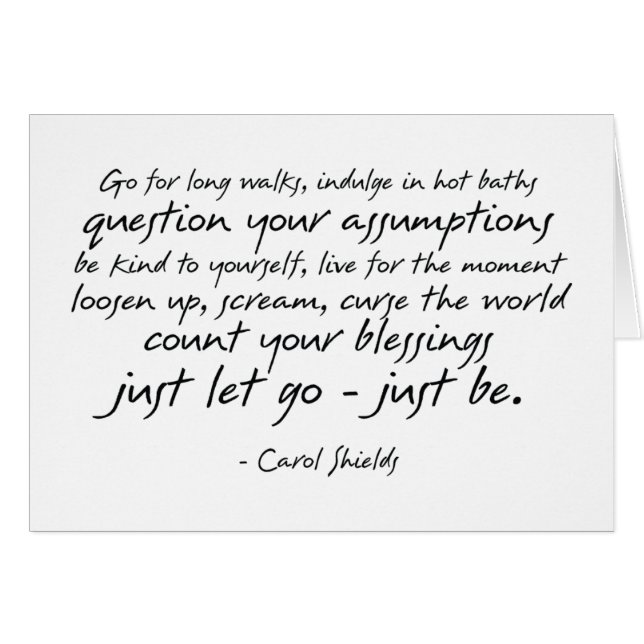 Just let go. Just be. (Front Horizontal)