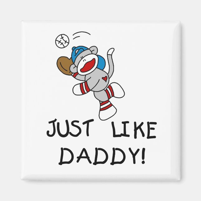 Just Like Daddy Baseball Tshirts and Gifts Magnet (Front)