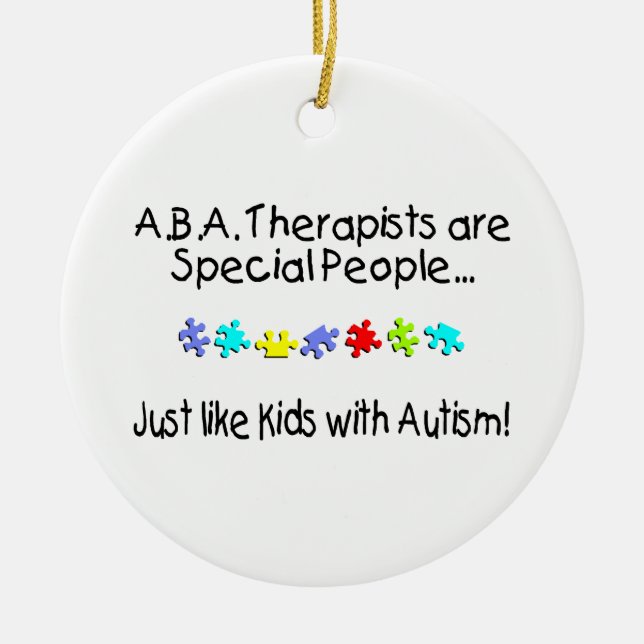 Just Like Kids With Autism Ceramic Tree Decoration (Front)