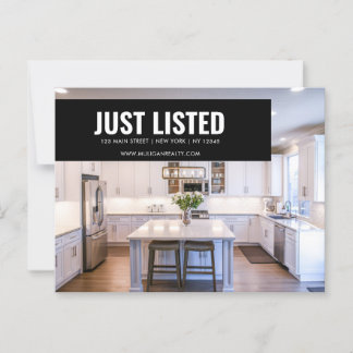 JUST LISTED Elegant Customisable Real Estate Postcard
