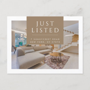 Just Listed Modern Real Estate Postcard
