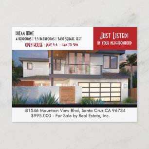 JUST LISTED Real Estate postcard